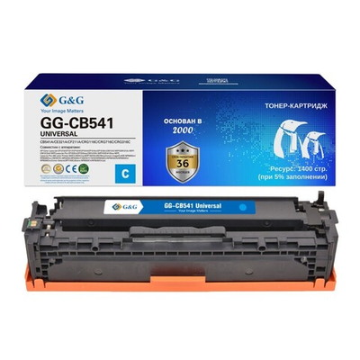 Картридж G&G аналог HP CB541A/CE321A/CF211X, Canon 716C голубой (1.4K)
