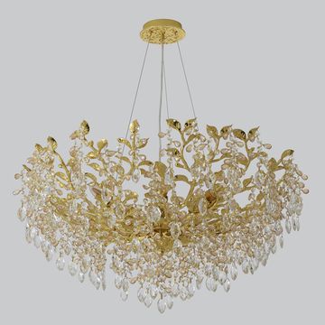 Люстра 10*Е14 Eden SP10 Gold золото Crystal Lux