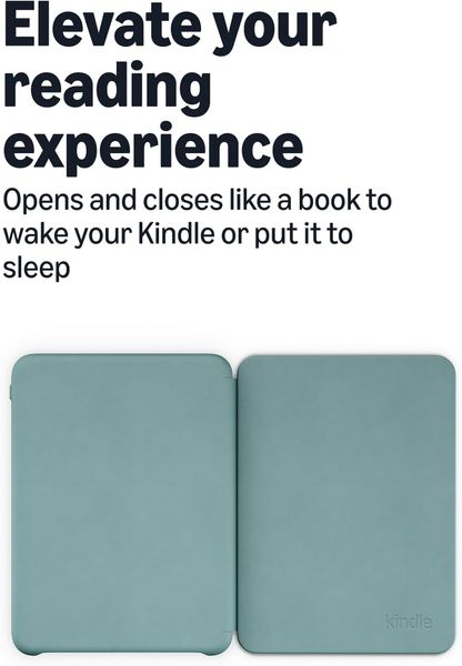 Оригинальный чехол для Amazon Kindle Paperwhite/Colorsoft 2026 Plant-Based Leather Cover, Зеленый | Seaglass Green