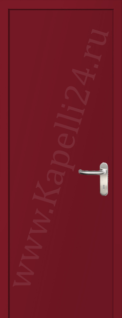Дверь влагостойкая пластиковая KAPELLI multicolor ДГ RAL 3003 Рубиново-красный + коробка