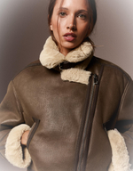 Женская укороченная двусторонняя куртка - BERSHKA