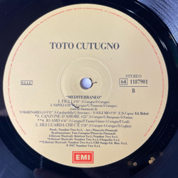 Винтажная виниловая пластинка LP Toto Cutugno Тото Кутуньо Mediterraneo (Италия 1987)