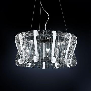 Люстра подвесная EL326P12.1 хром/белый Volution Eletto