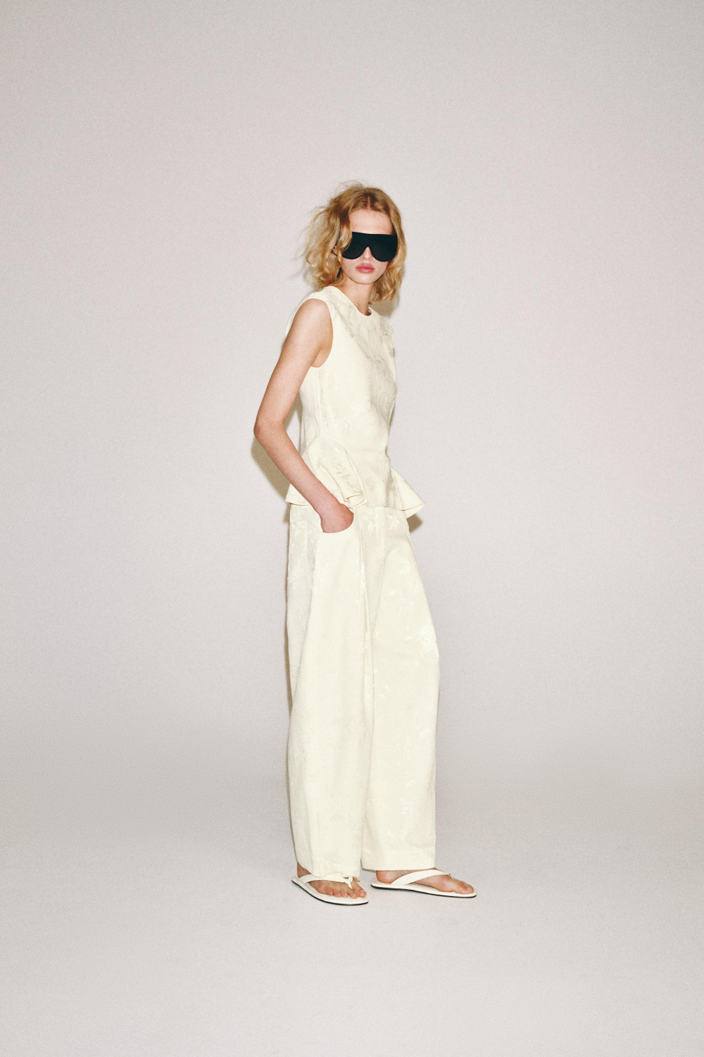 ЖАККАРДОВЫЕ БРЮКИ BARREL — ZW COLLECTION — ZARA