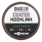 KORDA Поводковый материал Basix Coated Hooklink 25lb 10м Camo green