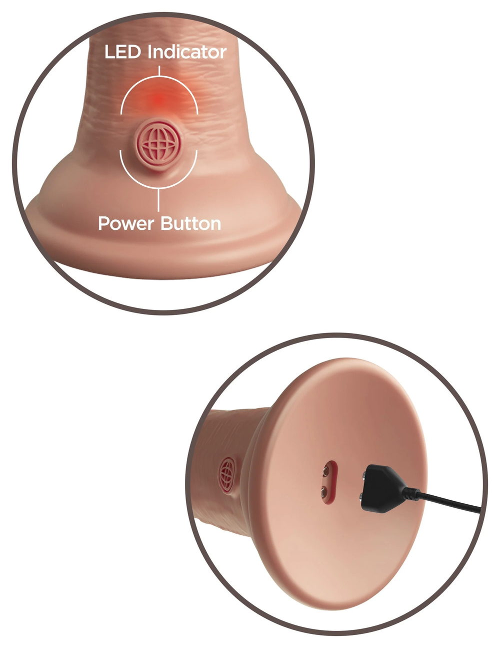 Вибратор KC Elite 8" Vibrating Silicone Dong - Light Pipedream 577821PD