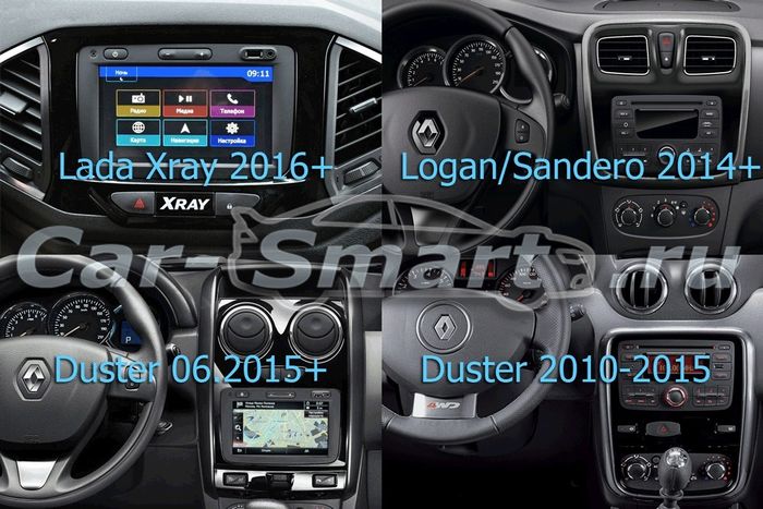 Магнитола для Renault Duster 1, Kaptur, Logan 2, Sandero 2, Nissan Terrano, Lada Largus 2021+, X-Ray (рамка-накладка взамен ШГУ) - FarCar S500-TS20 монитор 9.5" 2K QLED на Android 14, Быстрейшая, CarPlay, 4G SIM-слот