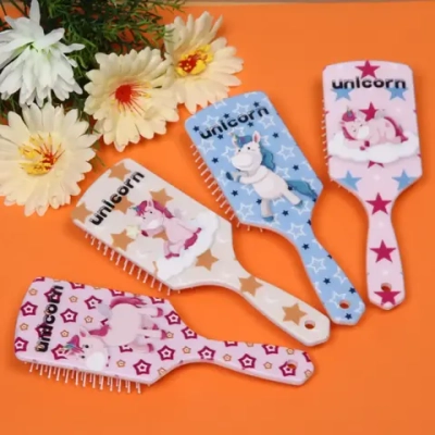 Расчёска массажная «Stylish hair - Единорожки», микс 4 вида, 24*7,5см