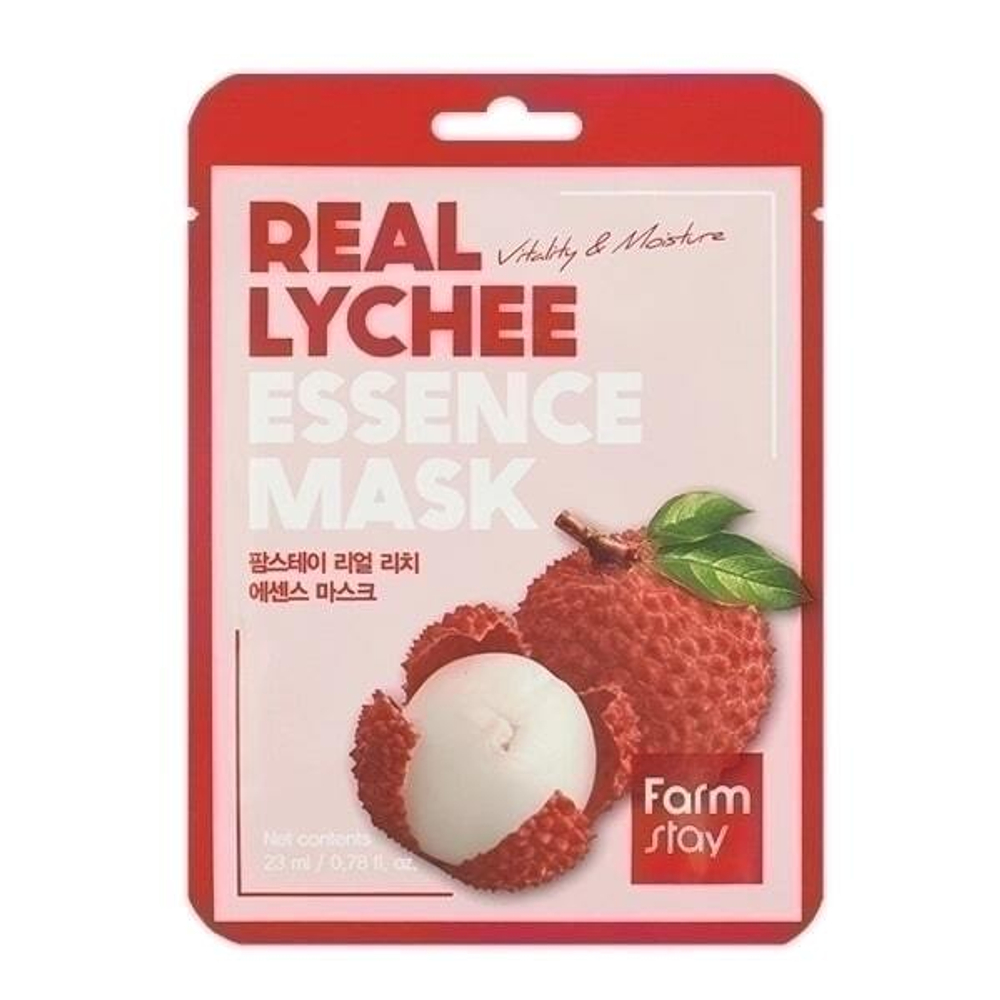 Тканевая маска для лица с экстрактом личи FarmStay Real Lychee Essence Mask