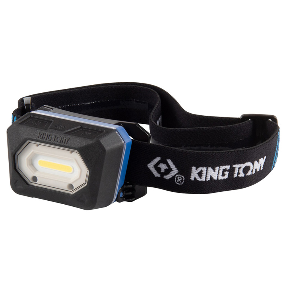 KING TONY (9TA522) Фонарь светодиодный, налобный, 1 Led COB, 3,7 В