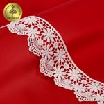 Кружево гипюр (плетёное) 40 мм / 13.71 метра, матовая нить TBY.0869, цв.F102 молочный, Kruzhevo