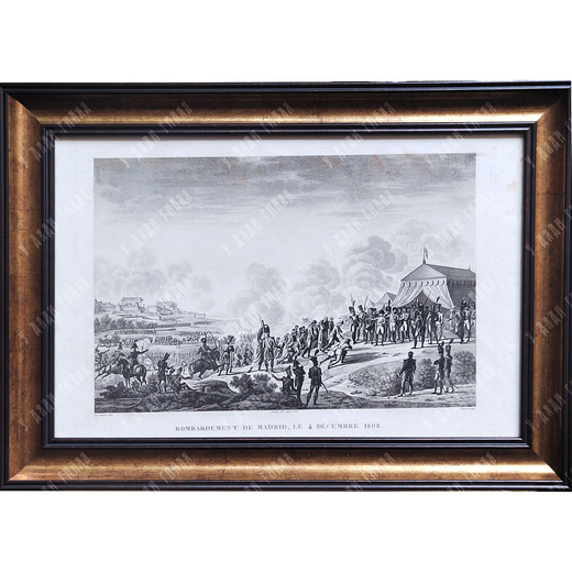 Бовине и Куше. Обстрел Мадрида 4 декабря 1808 г. Гравюра, офорт. 1-я пол. XIX в.
