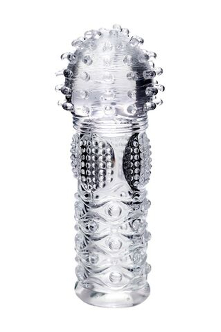 Прозрачная рельефная насадка на палец Hicks - 8,5 см.