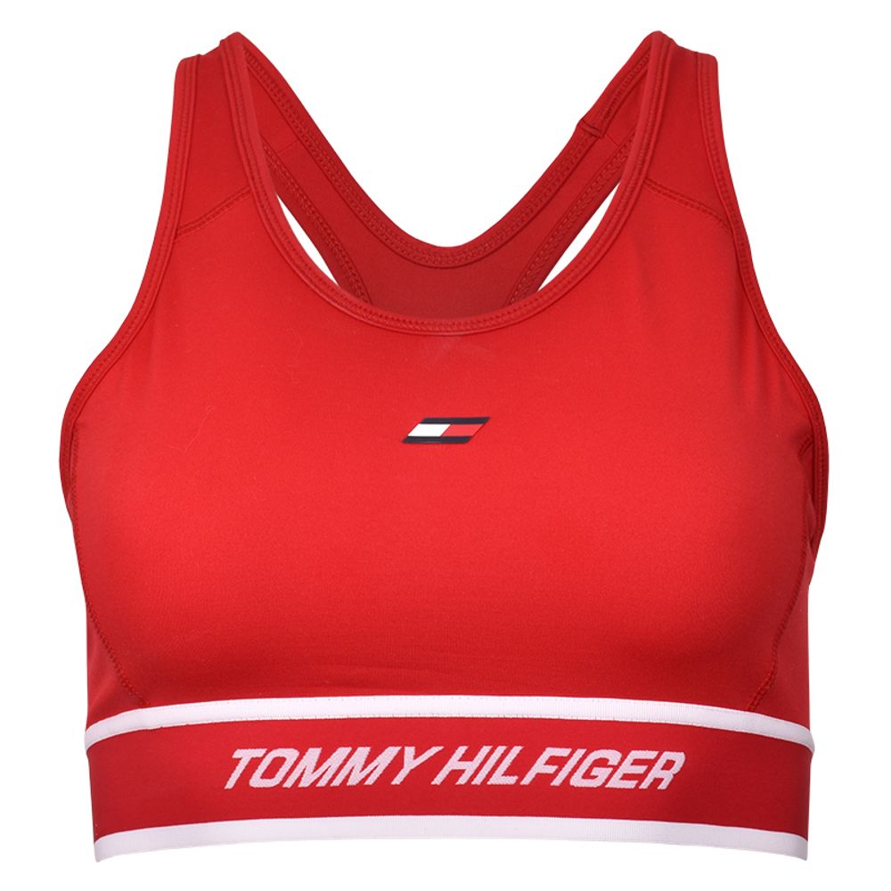 ТОП теннисный Tommy Hilfiger Mid Int Tape Bra - primary red