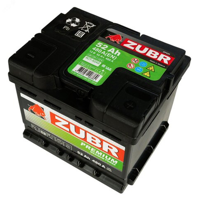 ZUBR Premium 52Ah R+ (низкий)