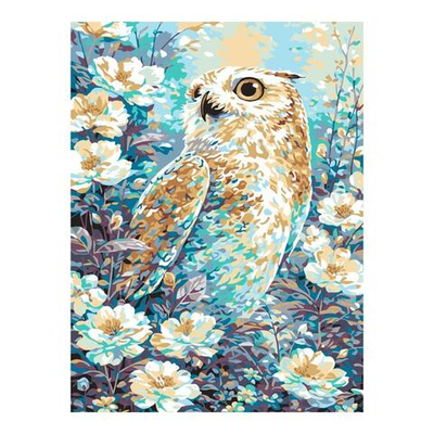 Картина по номерам 30*40 см "Белая сова" (на подрам.) (Lori)