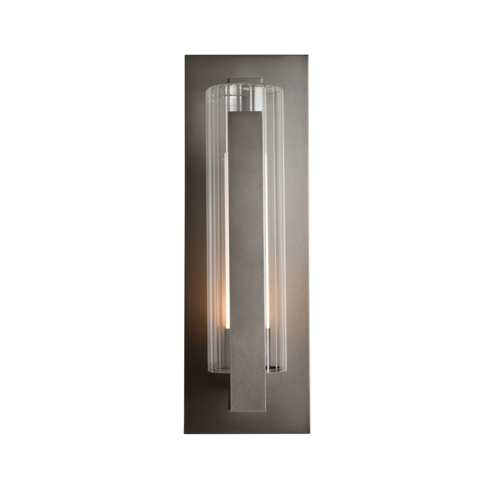 Vertical Bar Fluted Glass Large Outdoor Sconce - Hubbardton Forge