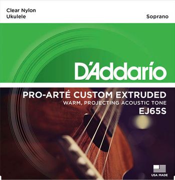 Струны для укулеле сопрано D'ADDARIO EJ65 S