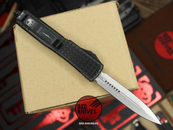 Нож Microtech Ultratech DELTA D/E A+++ - черная рукоять , клинок дагер апокалиптик