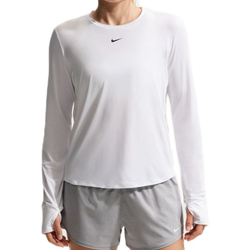 Женская теннисная футболка   Nike One Classic Dri-Fit Long-Sleeve - white/black