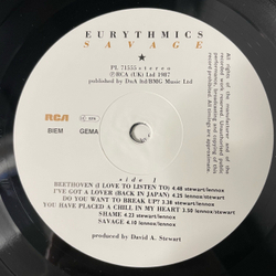 Винтажная виниловая пластинка LP Eurythmics Savage (Германия 1987)