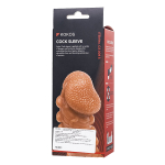 Телесная закрытая насадка 13,8см с шишечками Kokos Cock Sleeve 008 Size S