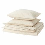 Комплект постельного белья IKEA BERGPALM (БЕРГПАЛМ), Двуспальный, Бежевый, 240x220, 50x80 см