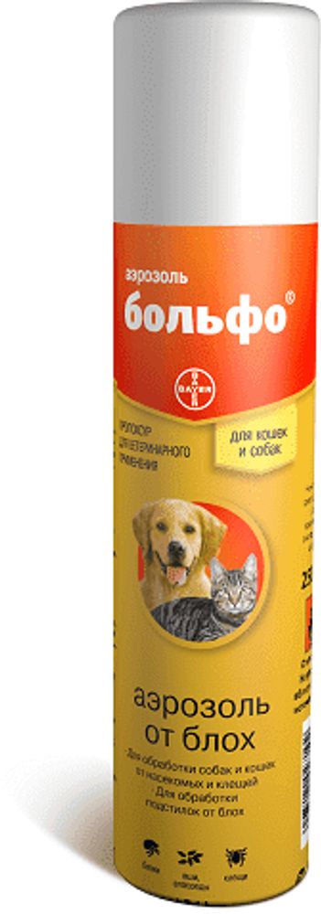 Bayer Больфо аэрозоль от блох и клещей 250мл Bayer Больфо аэрозоль от блох и клещей 250мл