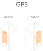 Дверь в душевой проем Vegas Glass GPS профиль золото, стекло сатин