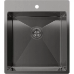Rivelato Rinox 4450 PVD black Мойка нерж.сталь 1 чаша 440*500*200 мм, монтаж: врезной, материал: нержавеющая сталь, цвет: черный