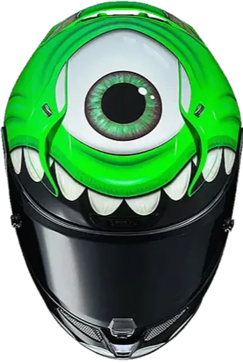 Купить Мотошлем Интеграл HJC RPHA11 Disney Mike Wazowski MC4 / Черно-зеленый