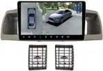 Магнитола для Toyota Corolla 120 2000-2007 (рамка бежевая с воздуховодами) - FarCar BX9-360-9648BR монитор 9.5" 2K QLED на Android 13, Быстрая, CarPlay, 4G SIM-слот, 4 камеры в комплекте