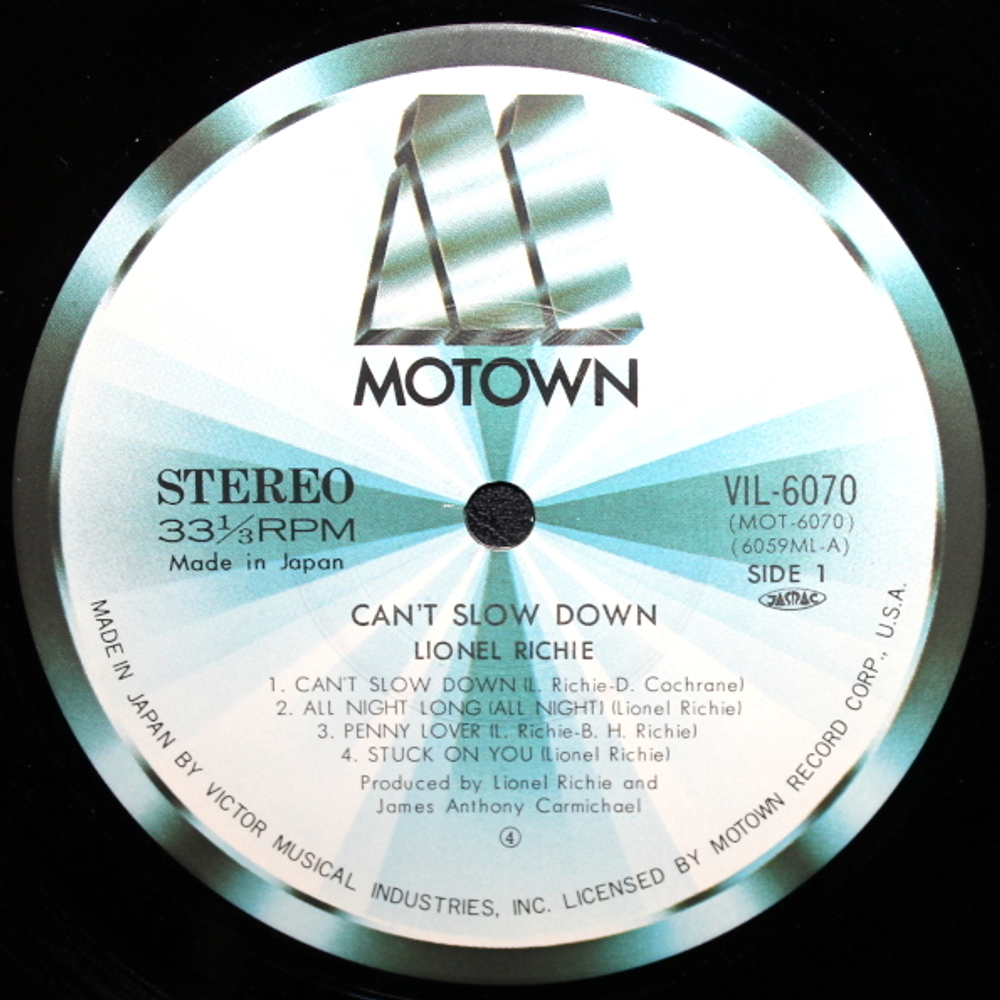 Lionel Richie / Can't Slow Down (LP)