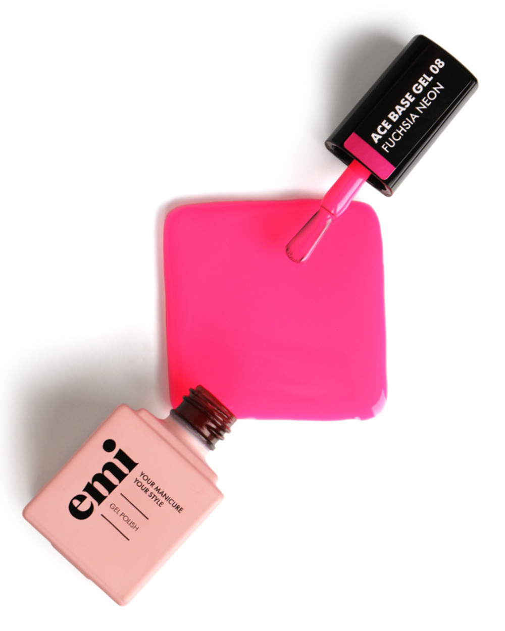 E.MiLac Ace Base Gel №08 Fuchsia Neon, 9 мл