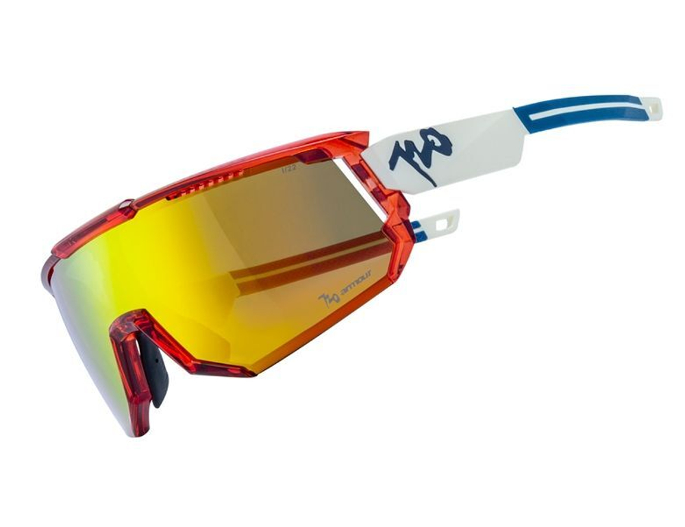 Спортивные очки 720armour Mars / Glossy Rubylith / Matte White Temple / Champion Gold Ti Lens