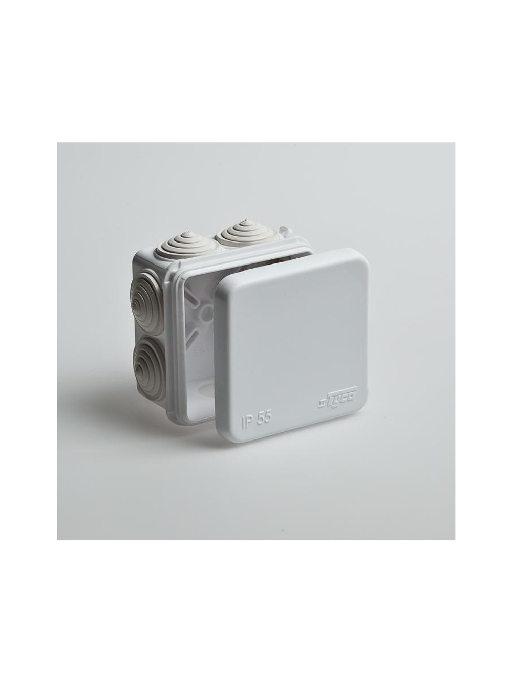 Коробка распределительная ОП 70х70х40мм 7 вводов IP55 сер. Ruvinil 67030
