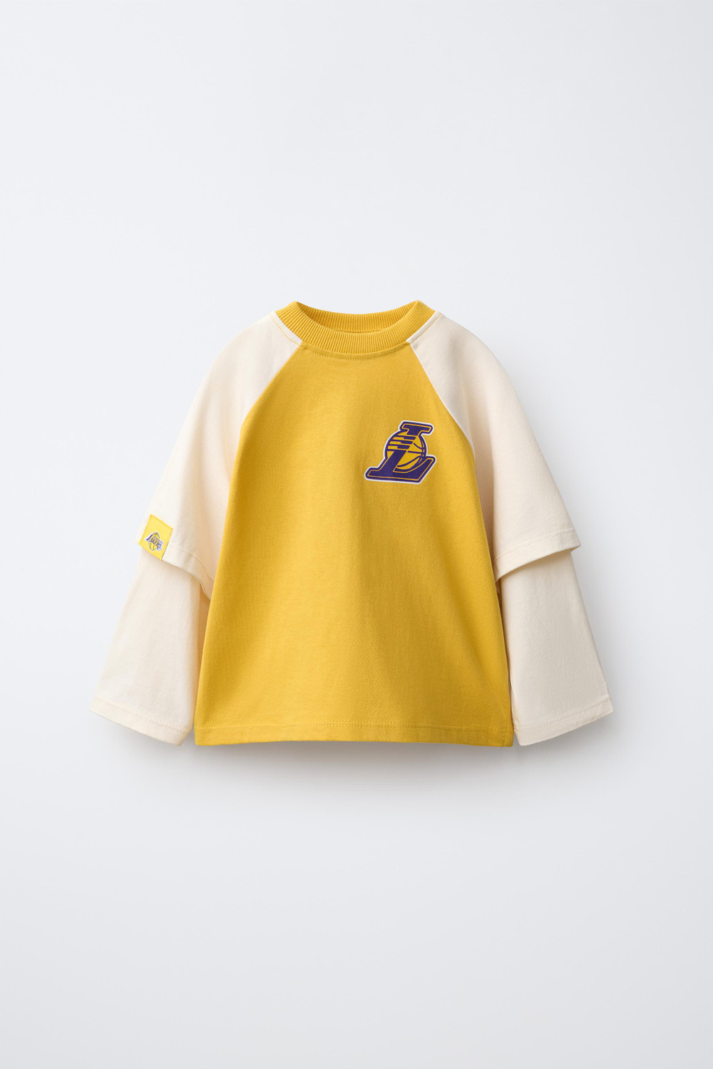 ZARA ЛОНГСЛИВ NBA — LOS ANGELES LAKERS, МЯГКИЙ ЖЕЛТЫЙ