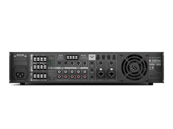 CVGAUDIO M-243Tmz профессиональный микшер-усилитель, мощность 240W/100V