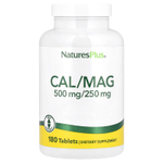 NaturesPlus, Кальций и магний, 500/250 мг, 180 таблеток