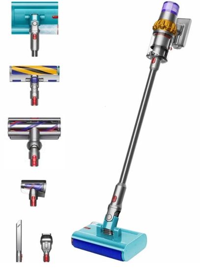 Вертикальный беспроводной пылесос Dyson V15s Detect Submarine SV47 (Yellow / Nickel)