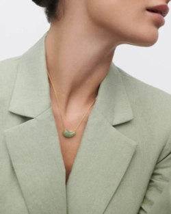 Колье Green Aventurine Aura серебро 925 пробы покрытое золотом