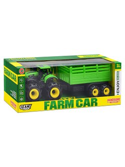 Игрушка Трактор Фермерский с прицепом зелёный (9878-1)