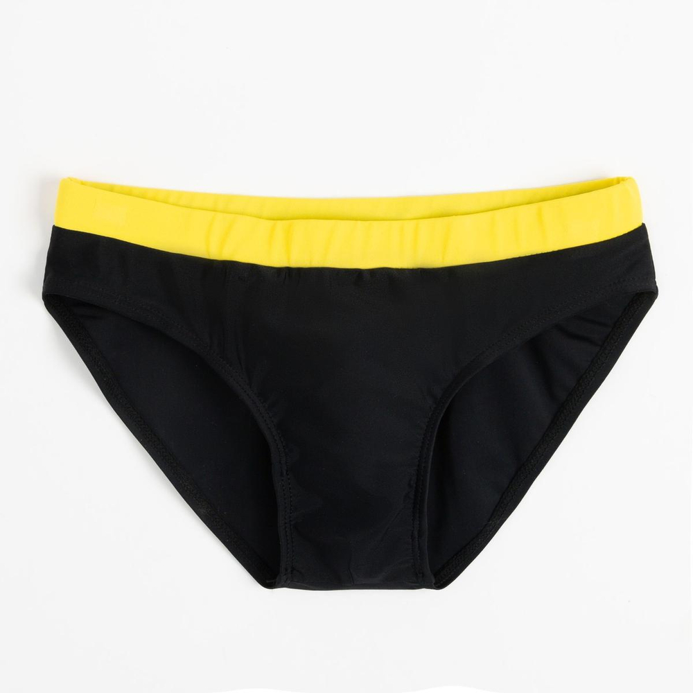 Трусы купальные для мальчика цв.чёрный/жёлтый, рост 110-116 (6) (MINAKU)