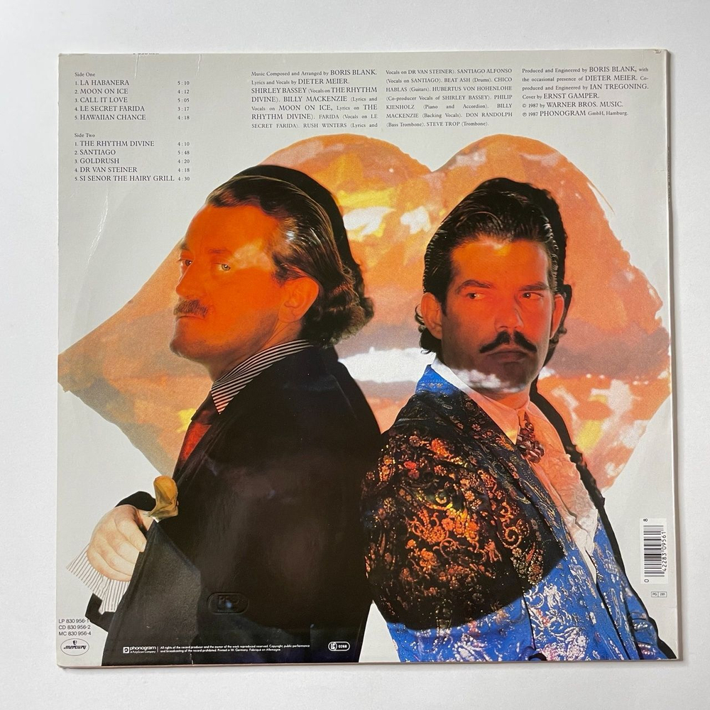 Винтажная виниловая пластинка LP Yello One Second (Germany 1987)
