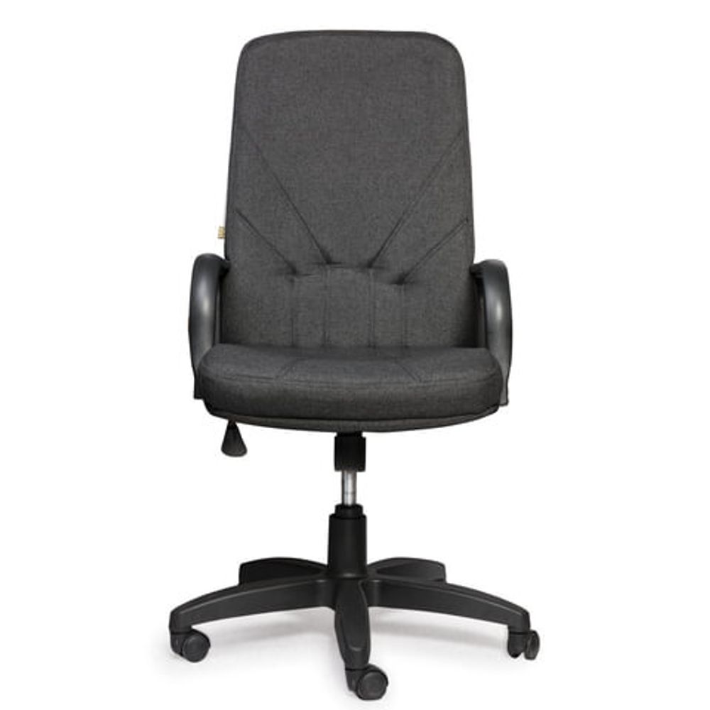Кресло офисное "Менеджер", ткань, монолитный каркас, серое С-73, В-40