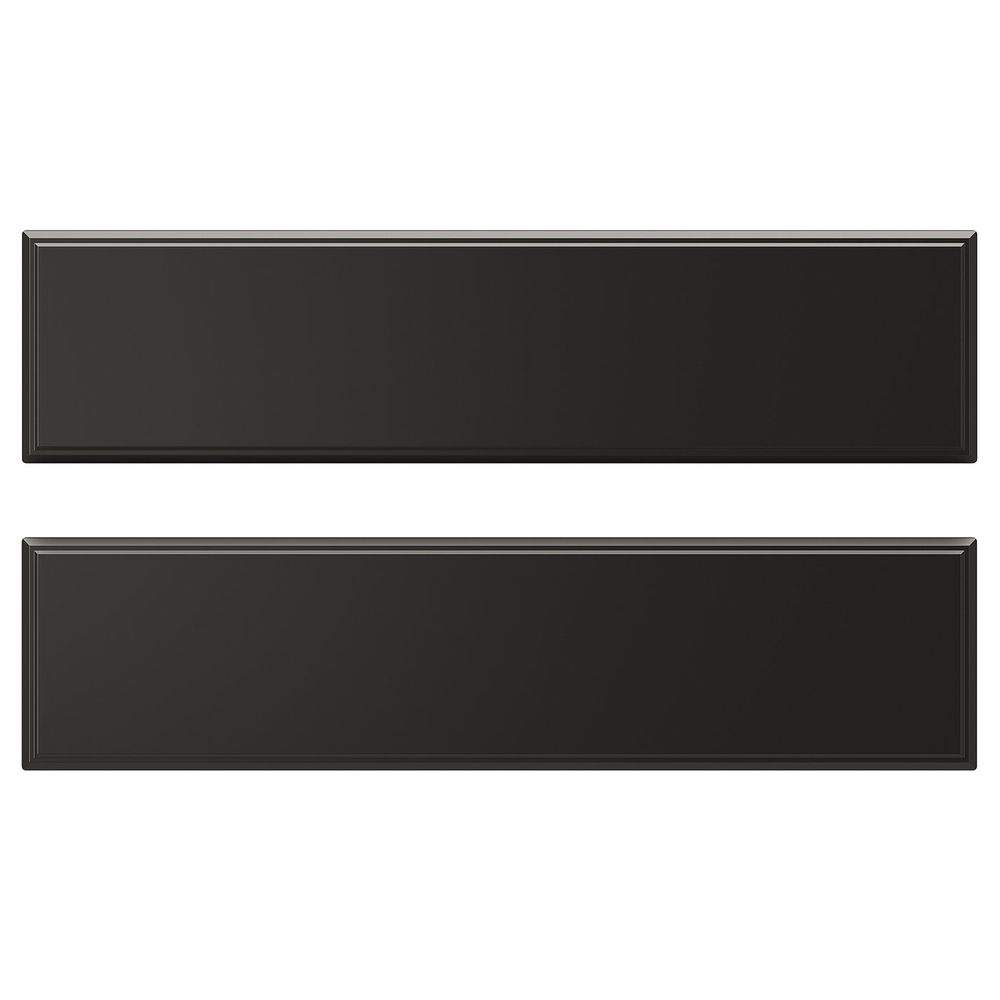 IKEA BODBYN  (ИКЕА БОДБИН)  -  Фасад ящика - чёрный 40x10 см, 2 шт