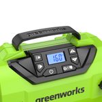 Компрессор автомобильный аккумуляторный Greenworks Арт. 3400807, 24V / 12V (от прикуривателя автомобиля), без АКБ и ЗУ в сумке