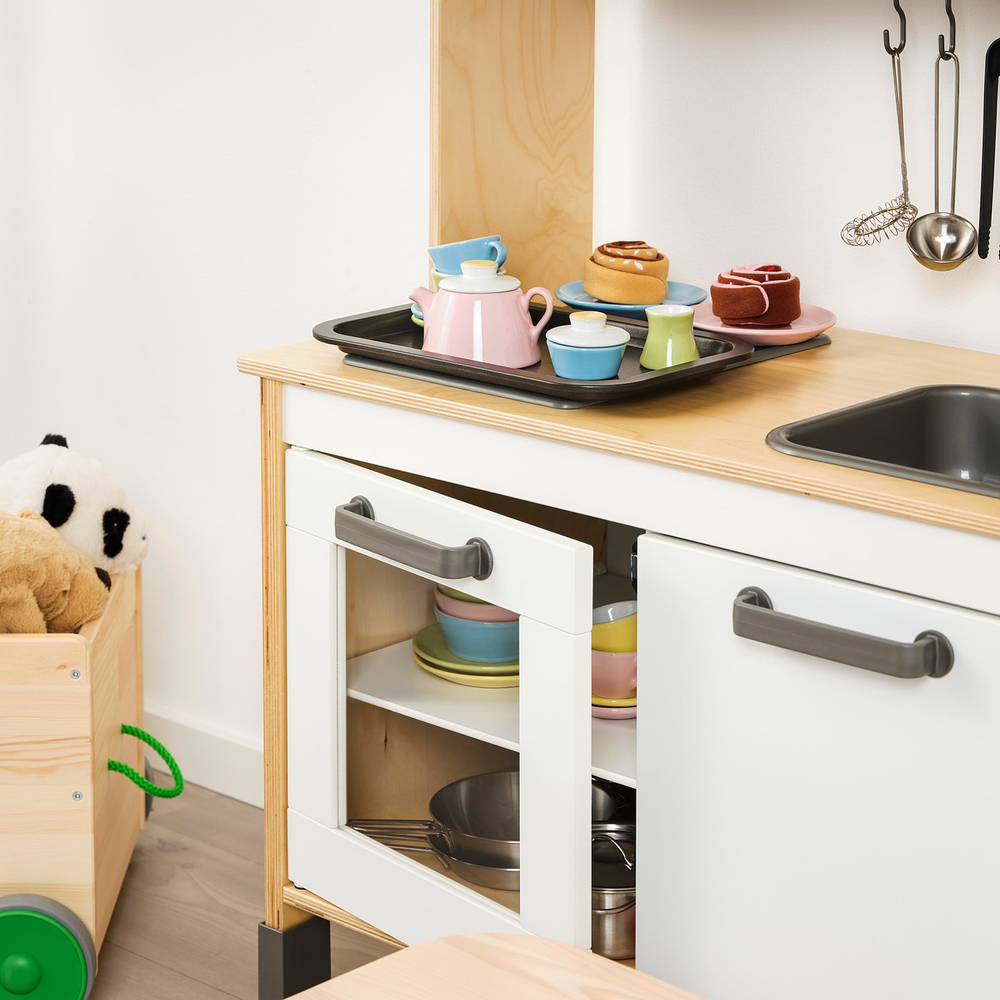 IKEA DUKTIG  (ИКЕА ДУКТИГ)  -  Игрушечный сервиз, 8 чашек/блюдец - разные цвета