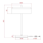 Декоративная настольная лампа Arte Lamp SKAT A7052LT-2BK, 2хE27