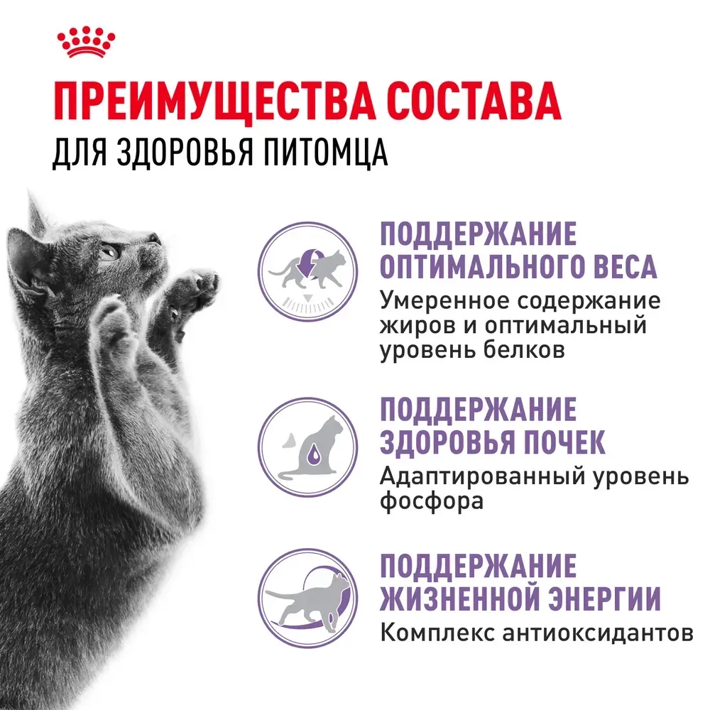 Сухой корм ROYAL CANIN STERILISED 7+ для пожилых стерилизованных кошек 400г